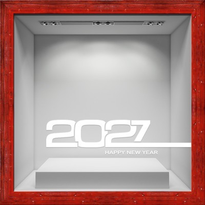 White Christmas - 2027, Χριστουγεννιάτικα, Αυτοκόλλητα 