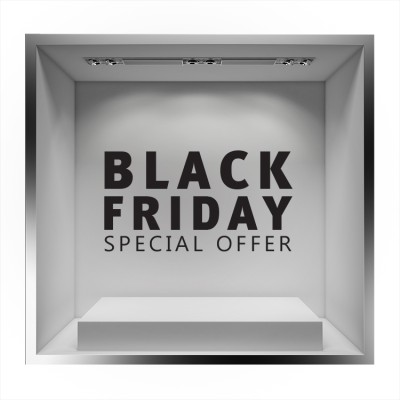 Black Friday Special Εκπτωτικά Αυτοκόλλητα βιτρίνας 27 x 50 cm (20641)