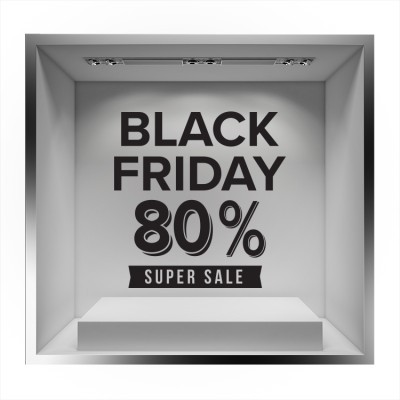Houseart Black Friday Super Sale, Εκπτωτικά, Αυτοκόλλητα βιτρίνας, 50 x 51 εκ.