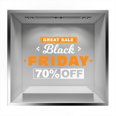 Black Friday Great Sale, Εκπτωτικά, Αυτοκόλλητα βιτρίνα