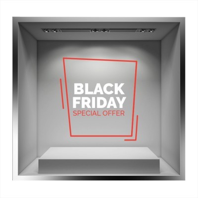Special Offer Red, Εκπτωτικά, Αυτοκόλλητα βιτρίνας, 55 