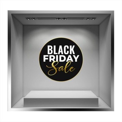 Black Friday Circle Εκπτωτικά Αυτοκόλλητα βιτρίνας 90 x 90 cm (36580)