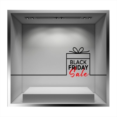 Black Friday Sale Line Εκπτωτικά Αυτοκόλλητα βιτρίνας 31 x 100 cm (36575)