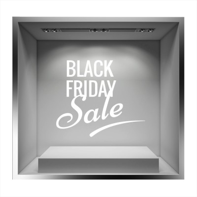 Black Friday White Sale Εκπτωτικά Αυτοκόλλητα βιτρίνας 43 x 50 cm (36596)