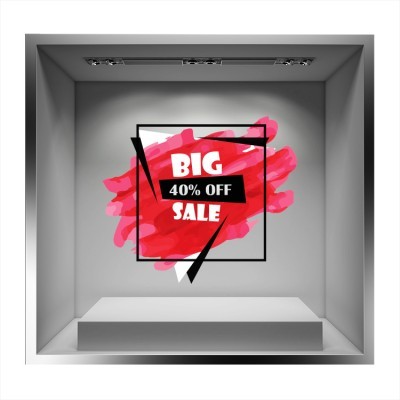 Big Sale, Εκπτωτικά, Αυτοκόλλητα βιτρίνας, 50 x 43 εκ.