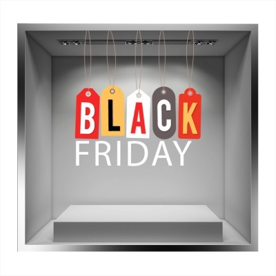 Black Friday Κρεμαστό Εκπτωτικά Αυτοκόλλητα βιτρίνας 56 x 50 cm (36608)