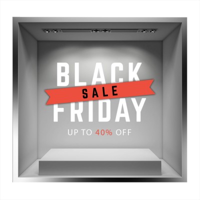 Orange Black Friday, Εκπτωτικά, Αυτοκόλλητα βιτρίνας, 8