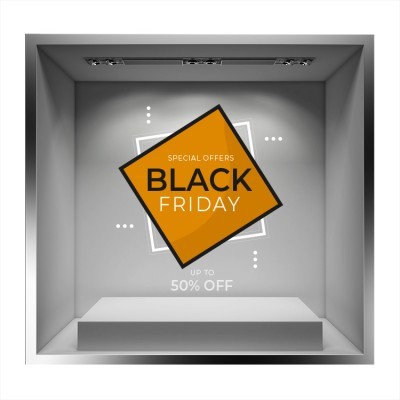 Special Offers Black Friday Orange Εκπτωτικά Αυτοκόλλητα βιτρίνας 57 x 50 cm (36618)