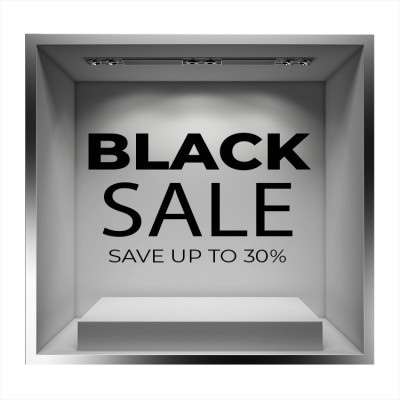 Black Friday Save Black, Εκπτωτικά, Αυτοκόλλητα βιτρίνα