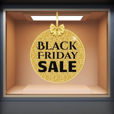 Black Friday Sale, Εκπτωτικά, Αυτοκόλλητα βιτρίνας, 60 x 77 εκ. (49866)