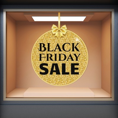 Black Friday Sale, Εκπτωτικά, Αυτοκόλλητα βιτρίνας, 60 x 77 εκ.