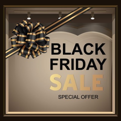 Black Friday Special Offer, Εκπτωτικά, Αυτοκόλλητα βιτρίνας, 60 x 55 εκ. 49871