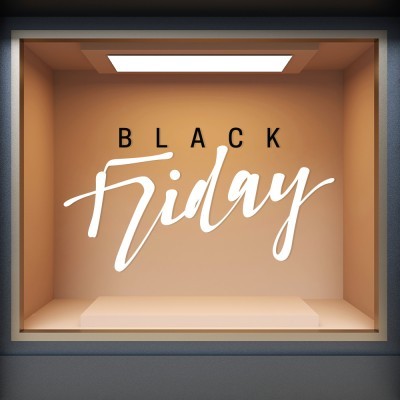 Black Friday, Εκπτωτικά, Αυτοκόλλητα βιτρίνας, 60 x 31 