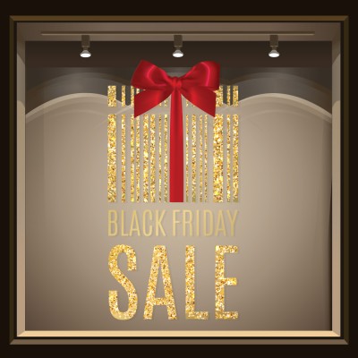 Black Friday Sale, Εκπτωτικά, Αυτοκόλλητα βιτρίνας, 80 x 160 εκ. (49875)