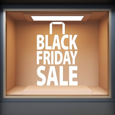 Black Friday Sale, Εκπτωτικά, Αυτοκόλλητα βιτρίνας, 60 x 93 εκ.