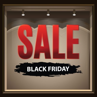 Sale Black Friday, Εκπτωτικά, Αυτοκόλλητα βιτρίνας, 70 x 54 εκ. (49884)