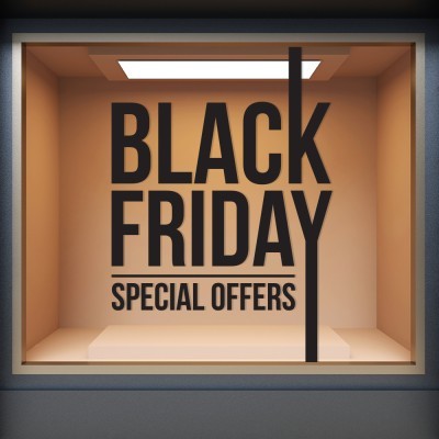 Black Friday Special Offers, Εκπτωτικά, Αυτοκόλλητα βιτρίνας, 70 x 100 εκ. 49885