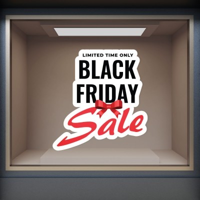 Houseart Black Friday | Limited Time, Εκπτωτικά, Αυτοκόλλητα βιτρίνας, 90 x 95 εκ.