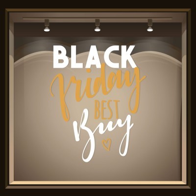 Black Friday Best Buy, Εκπτωτικά, Αυτοκόλλητα βιτρίνας, 100 x 121 εκ. (50025)