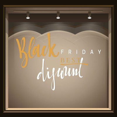 Best Discount Black Friday, Εκπτωτικά, Αυτοκόλλητα βιτρίνας, 100 x 71 εκ. (50027)