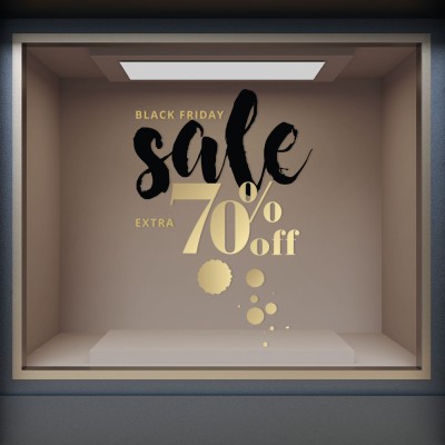 Houseart Black Friday extra..., Εκπτωτικά, Αυτοκόλλητα βιτρίνας, 100 x 144 εκ.