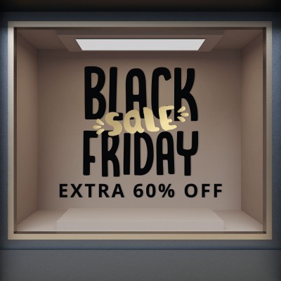Black Friday 60% off Εκπτωτικά Αυτοκόλλητα βιτρίνας 100 x 83 εκ. (50031)