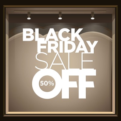 Black Friday SALE Εκπτωτικά Αυτοκόλλητα βιτρίνας 100 x 94 εκ. (50035)