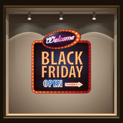 Welcome Black Friday Εκπτωτικά Αυτοκόλλητα βιτρίνας 100 x 107 εκ. (50037)