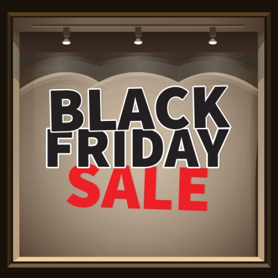 Houseart Black Friday SALES, Εκπτωτικά, Αυτοκόλλητα βιτρίνας, 100 x 71 εκ.