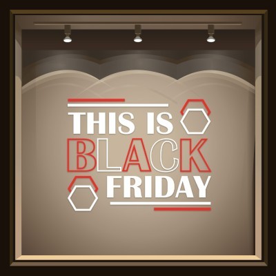 This is Black, Εκπτωτικά, Αυτοκόλλητα βιτρίνας, 50 x 40