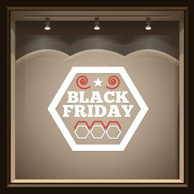 Happy Black Friday, Εκπτωτικά, Αυτοκόλλητα βιτρίνας, 50 x 43 εκ. (54946)
