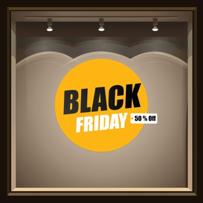 Black Friday 50%oFF, Εκπτωτικά, Αυτοκόλλητα βιτρίνας, 50 x 45 εκ. (54957)