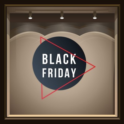 Houseart Friday Time Offer, Εκπτωτικά, Αυτοκόλλητα βιτρίνας, 50 x 50 εκ.