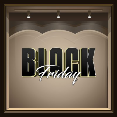 Neon Black Friday, Εκπτωτικά, Αυτοκόλλητα βιτρίνας, 60 x 30 εκ. (54967)