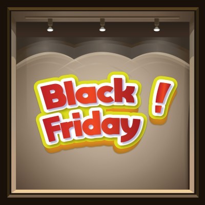 Funny Black Friday, Εκπτωτικά, Αυτοκόλλητα βιτρίνας, 50 x 42 εκ. (54968)