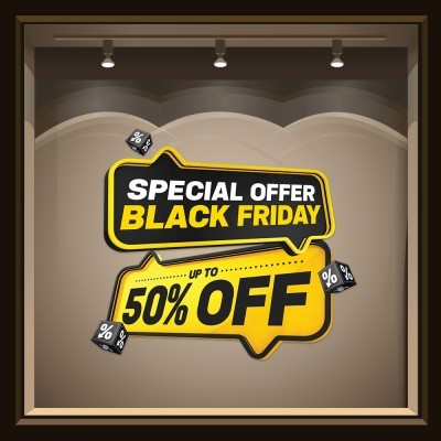 Διακόσμηση παιδικού δωματίου House Art - ΣΗΜΑΝΤΙΚΟ: Σε περίπτωση διαφοράς τιμής από το κατάστημα ισχύει παντα και μόνο η τιμή του καταστήματος Black Friday Yellow, Εκπτωτικά, Αυτοκόλλητα βιτρίνας, 5