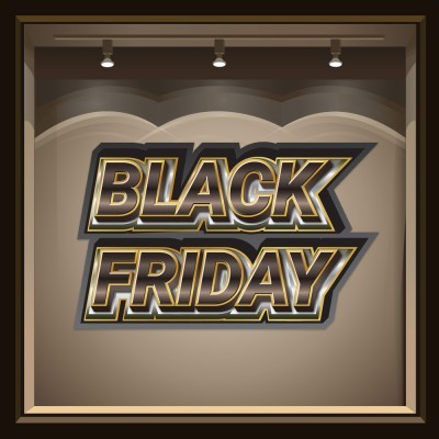 Black Friday in Brown, Εκπτωτικά, Αυτοκόλλητα βιτρίνας, 50 x 30 εκ. (54992)