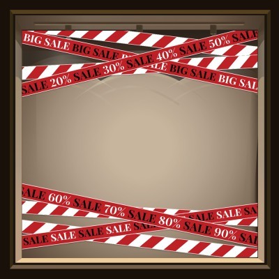 Stop It\'s Black Friday, Εκπτωτικά, Αυτοκόλλητα βιτρίνας, 50 x 50 εκ.