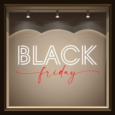 Houseart - ΣΗΜΑΝΤΙΚΟ: Σε περίπτωση διαφοράς τιμής από το κατάστημα ισχύει παντα και μόνο η τιμή του καταστήματος Red Friday, Εκπτωτικά, Αυτοκόλλητα βιτρίνας, 108 x 49 ε