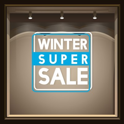 Super Sale, Εκπτωτικά, Αυτοκόλλητα βιτρίνας, 80 x 80 εκ. (51543)