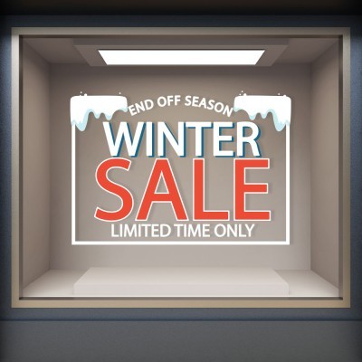 End Off Season Sale, Εκπτωτικά, Αυτοκόλλητα βιτρίνας, 95 x 66 εκ. (51549)