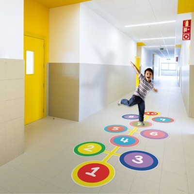 Μαθαίνω τους αριθμούς, Κουτσό, Αυτοκόλλητα δαπεδου, 130 x 352 εκ.