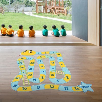 Houseart - ΣΗΜΑΝΤΙΚΟ: Σε περίπτωση διαφοράς τιμής από το κατάστημα ισχύει παντα και μόνο η τιμή του καταστήματος Φιδάκι 2, Κλασικά Παιχνίδια, Αυτοκόλλητα δαπεδου, 250 x