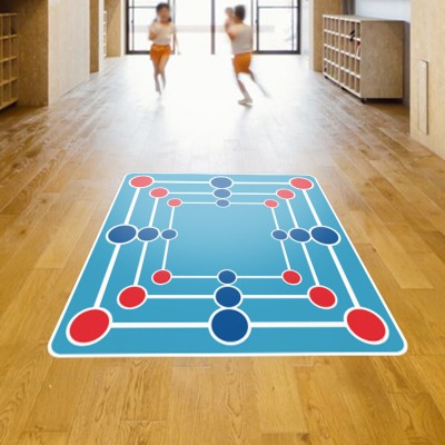 Παιχνίδι ανταγωνισμού, Κλασικά Παιχνίδια, Αυτοκόλλητα δαπεδου, 200 x 200 εκ.