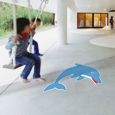 Δελφίνι Φιγούρες Αυτοκόλλητα δαπεδου 103.00 x 93.00 cm (39200)