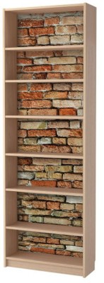 Houseart Τούβλα, Βιβλιοθήκη Billy Ikea, Αυτοκόλλητα έπιπλων, 80 x 202 εκ.