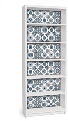 Houseart Vintage γκρι μοτίβο, Βιβλιοθήκη Billy Ikea, Αυτοκόλλητα έπιπλων, 80 x 202 εκ.