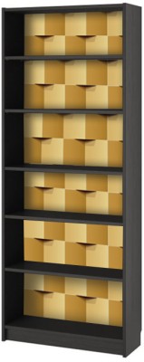 Houseart Γεωμετρική σύνθεση, Βιβλιοθήκη Billy Ikea, Αυτοκόλλητα έπιπλων, 80 x 202 εκ.
