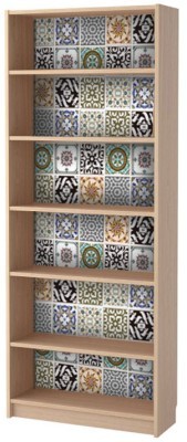 Vintage ceramic tile, Βιβλιοθήκη Billy Ikea, Αυτοκόλλητα έπιπλων, 80 x 202 εκ.