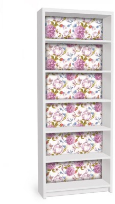 Houseart Μοτίβο με τριαντάφυλλα, Βιβλιοθήκη Billy Ikea, Αυτοκόλλητα έπιπλων, 80 x 202 εκ.